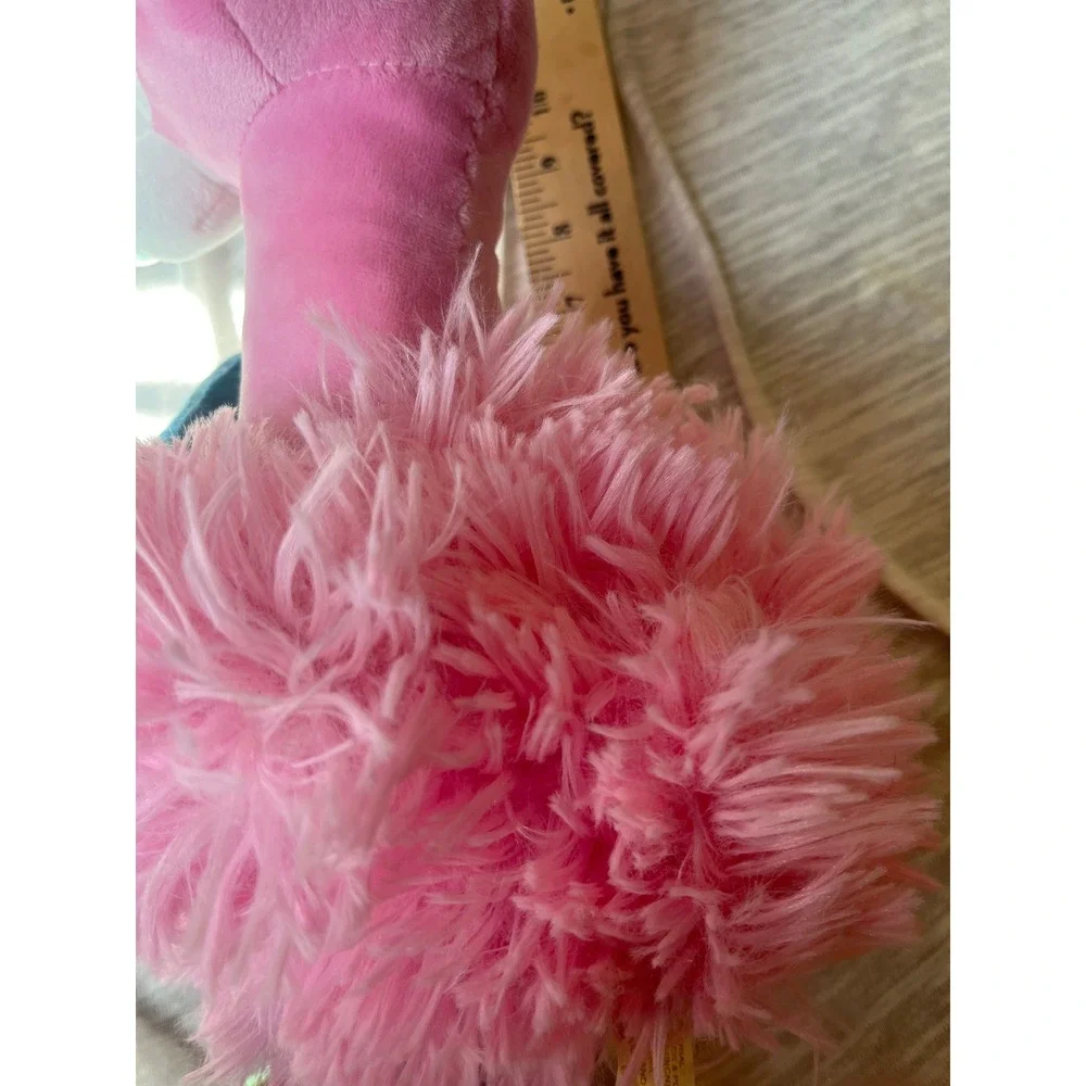 Pink‎ Flamingo Plush Heart Teal Velvet Stuffed Animal Toy